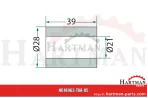 Tuleja 21 x 28 x 39 mm 40881100