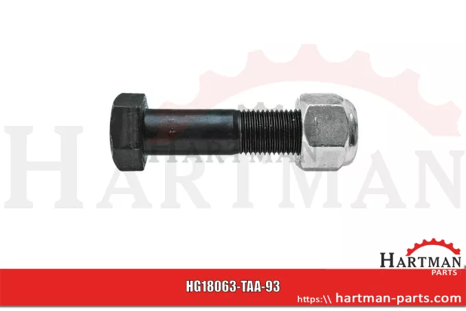 Śruba z nakrętką 1/2" x 52 mm