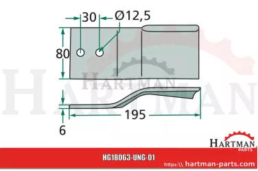 Nóż bijakowy W8001290