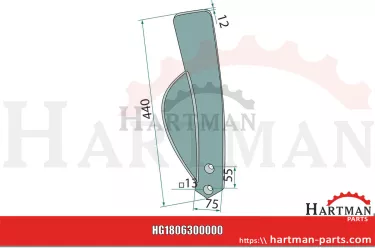 Ścinacz listwowy krawędziowy prawa 4005379