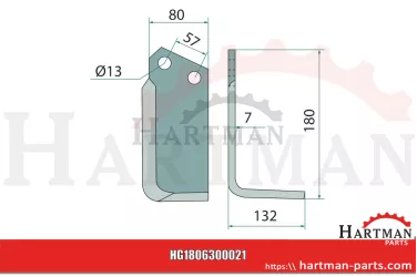 Protractor links, beschichtet 73000103900V, 3900, 63592, 73000003900