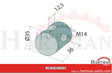 Mocowanie trzonka M14, 63500036, 6350-0036