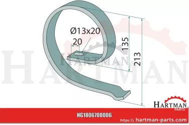 Sprężyna wzmacniająca 40 x 10 mm 15279, 15-279,15