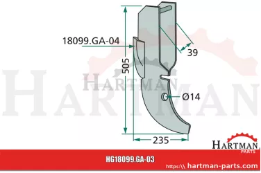 Redlica siewnika G22270396R, G22270396, 22270396