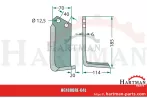 Noże kątowe lewy BS10303, B1, B1S, B
