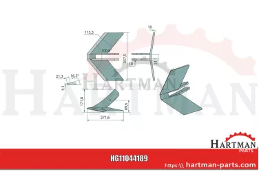 TopMix udział skrzydła płaski 350 x 10 m 670232