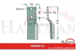 Nóż wirnika lewy M24100415R, 24100415R, 24100415