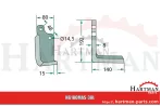 Nóż kątowy prawy, typ 7 / US / UZ M29100407R, 29100407