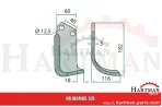 Nóż wygięty prawy M73100404R, M73100404, 73100404, M40000404R, M400004