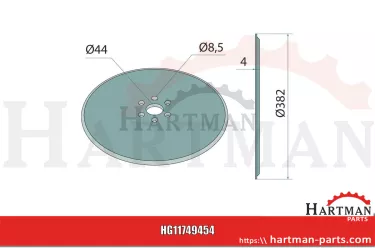 Tarcza nasienna Ø382x4 223584