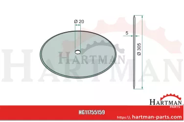 Tarcza wysiewająca Ø305x5