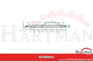 Oś nośna kat. 2 wymiar wewnętrzny talerza 700 mm