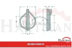 Zawleczka zatrzaskowa 12 x 55