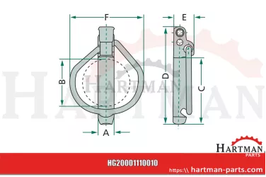 Zestaw zawleczek zatrzaskowych DIN 10 x 45