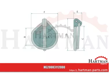 Zawleczka zatrzaskowa 12 x 45 03112000