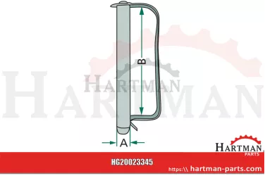 Sworzeń z zabezpieczeniem sprężystym 23348