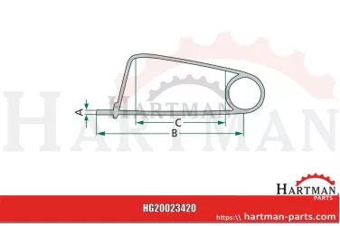 Zawleczka zabezpieczająca 4 mm 23423
