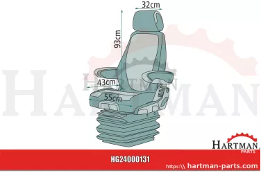 Pokrowiec siedzenia 1-częściowy, pasuje do Grammer Actimo