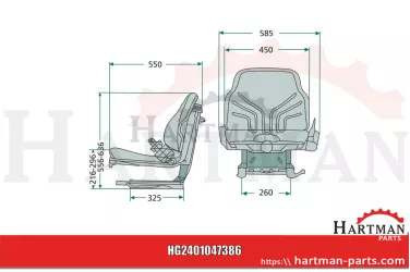 Siedzenie komfortowe Universo Basic Plus MSG44/520 1292070