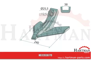 Heavy Duty Gänsefußschar Hartmetall beschichtet 165038