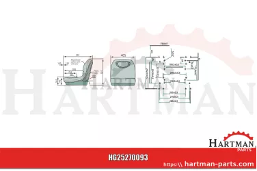 Siedzenie PVC VG11696, VGA10177, LAV10029, AM122434, AM138194, TCA1383