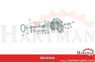 Pompa tłokowa do ciągników z hydraulicznym sterowaniem AR103033, AR391