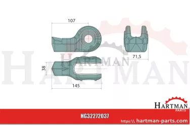 Bijak do narzędzi 2 końcówki, MSA33 stonecrusher tool BFS33