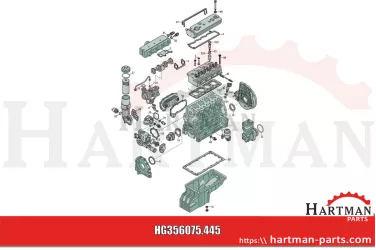 Zestaw uszczelek głowicy do pokrywy aluminiowej 9040107920,075
