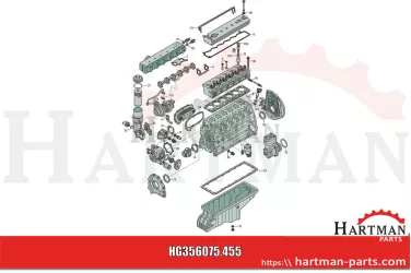 Zestaw uszczelek głowicy do pokrywy aluminiowej 9060108720,075