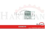 Tłok kpl. 3 pierścienie Ø sworznia 38 x 82 mm Ø komory spalania 52,3 m