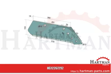 Wymienna redlica punktowa prawa Hartmetall beschichtet 622246