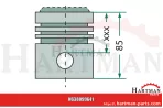 Tłok kpl. 3 pierścienie, Ø 100 mm wysokość sprężania 44 mm komora spal