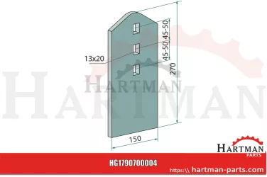 Kąt ścierania links 425586, 428586-1