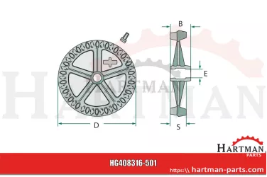 Koło wyrównujące Crosskill Ø 350 mm KM090026