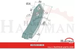 Dziób redlicy z przylutowanymi płytkami z węglika spiekanego H2212540