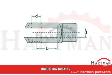 Gabelkopf DIN 71752 G16x64 V