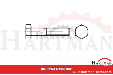 Śruba z łbem sześciokątnym M12x45