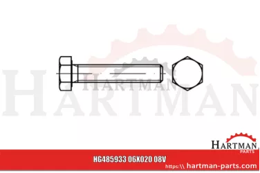 Śruba z łbem sześciokątnym M14x25 VH14-025-FT