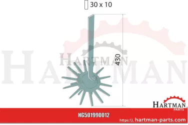 Element gwiazdy pielnika medium, wersja czerwona, twarda K.FH 10432