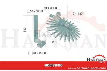 Element gwiazdy pielnika wersja czerwona, twarda K.FH 1086