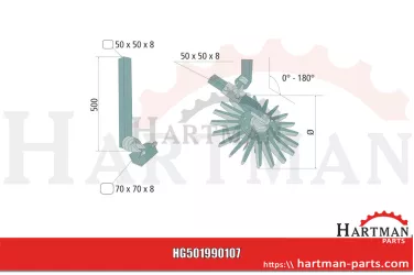 Element gwiazdy pielnika wersja żółta, standardowa twardość K.FH 1094M