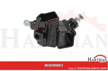 Łącznik narożny maxi, do rur 50 x 50 / 50 x 50 mm w zestawie: rura 70
