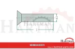 Nity z łbem wpuszczanym RS 5 x 16 mm 80350501