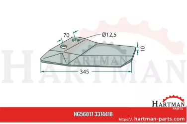 Redlica skrzydełkowa prawa 78400605, XL019