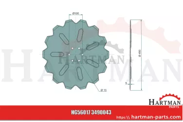 Krój tarczowy uzębiony 3490043,3490043