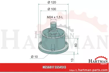 Zespół łożyska M24 x 1,5 L, 6 otworów 5554513