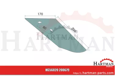 Lemiesz ze śrubami, lewy NI200679, NI2.006.79, 200679