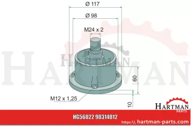 Zespół łożyska kpl. czop 30 mm, nakrętka M24 90314012, 90314002