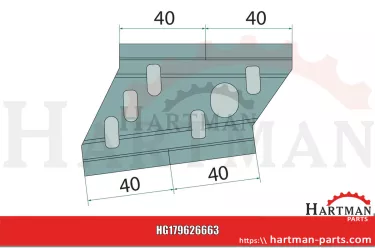 Zgarniacz z płytkami z twardego metalu 01290453