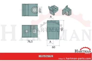 Nożyk adapter C3 112800095, 112800093, 112800126K, 112800126